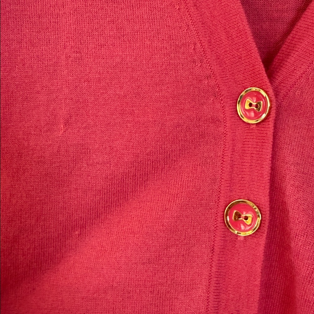 Lily Pulitzer Coral Button-Up Cardigan - Picture 5 of 6